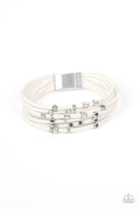 Paparazzi ~ Clustered Constellations ~ White Bracelet with magnetic closure