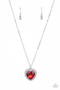 Paparazzi ~ Sweethearts Stroll ~ Red Heart Pendant Necklace Set