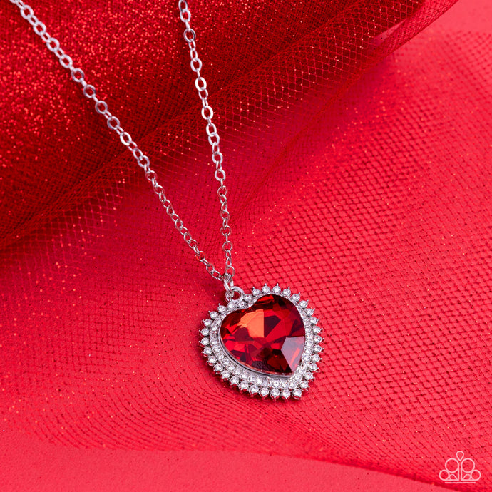 Paparazzi ~ Sweethearts Stroll ~ Red Heart Pendant Necklace Set