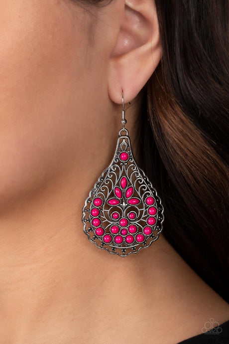 Paparazzi ~ Botanical Beauty ~ Pink Earrings