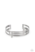 Load image into Gallery viewer, Paparazzi ~ Barred Lines ~ Men&#39;s Black/Gunmetal Cuff Bracelet