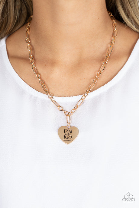Paparazzi ~ Perennial Proverbs ~ Gold Inspirational Necklace Set