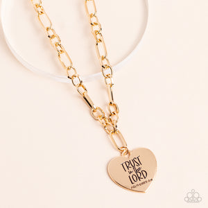 Paparazzi ~ Perennial Proverbs ~ Gold Inspirational Necklace Set