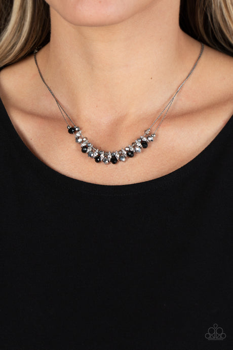 Paparazzi ~ Shimmering High Society ~ Black Necklace Set
