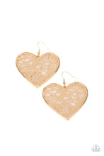 Load image into Gallery viewer, Paparazzi ~ Fairest in the Land ~ Gold Heart Earrings
