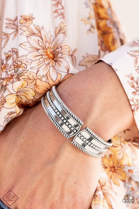 Paparazzi ~ Tributary Treasure ~ Silver Bracelet (Fashion Fix Exclusive)