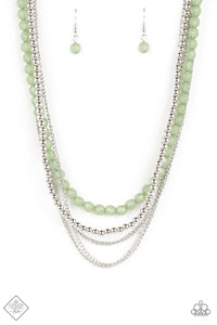 Paparazzi ~ Boardwalk Babe ~ Green Necklace and Bracelet Set (Fashion Fix Exclusive)