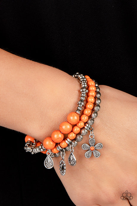 Paparazzi ~ Individual Inflorescence ~ Orange Bracelet