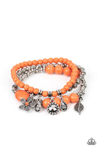 Paparazzi ~ Individual Inflorescence ~ Orange Bracelet