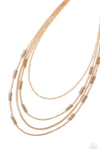 Load image into Gallery viewer, Paparazzi ~ Metallic Monarch ~ Gold Necklace Set