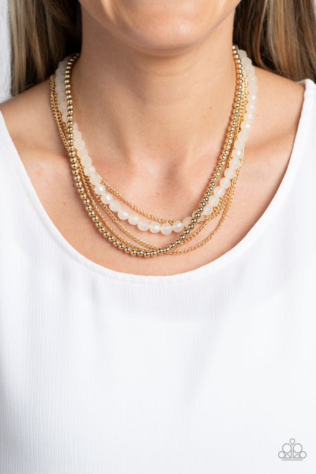 Paparazzi ~ Boardwalk Babe ~ Gold Necklace Set