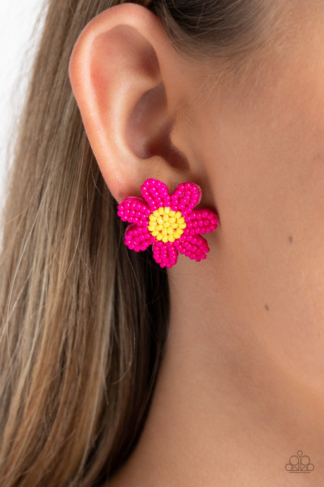 Paparazzi ~ Sensational Seeds ~ Pink Seed Bead Post Earrings