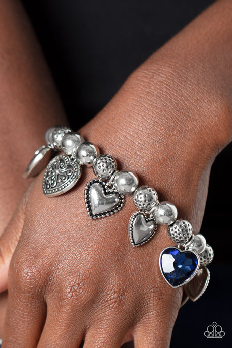 Paparazzi ~ Charming Crush ~ Blue Bracelet