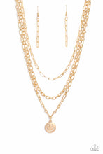 Load image into Gallery viewer, Paparazzi ~ Winking Wanderer ~ Gold Necklace Set