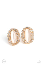 Load image into Gallery viewer, Paparazzi ~ Shimmery Statement ~ Gold Clip-On Earrings