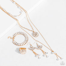 Load image into Gallery viewer, Paparazzi ~ Fiercely 5th Avenue ~ Fashion Fix Complete Trend Blend ~ Gold Necklace Set