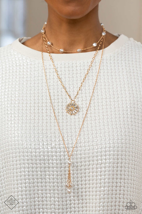 Paparazzi ~ Audaciously Austen ~ Gold Necklace Set (Fashion Fix Exclusive)