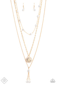 Paparazzi ~ Audaciously Austen ~ Gold Necklace Set (Fashion Fix Exclusive)