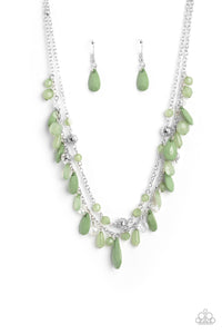 Paparazzi ~ Flirty Flood ~ Green Necklace Set