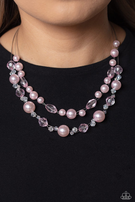 Paparazzi ~ Parisian Pearls ~ Pink Necklace Set