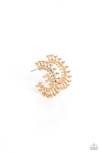 Paparazzi ~ The Way You Make Me WHEEL ~ Gold Hoop Earrings
