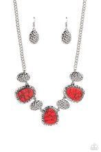 Load image into Gallery viewer, Paparazzi ~ Badlands Border ~ Red Necklace Set