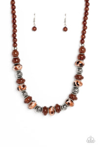 Paparazzi ~ Warped Whimsicality ~ Brown Necklace Set