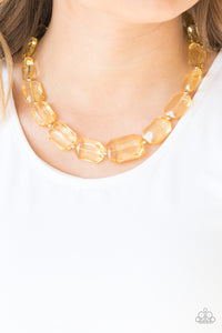 Paparazzi - ICE Versa - Yellow Necklace - Klassy Jewelz Boutique