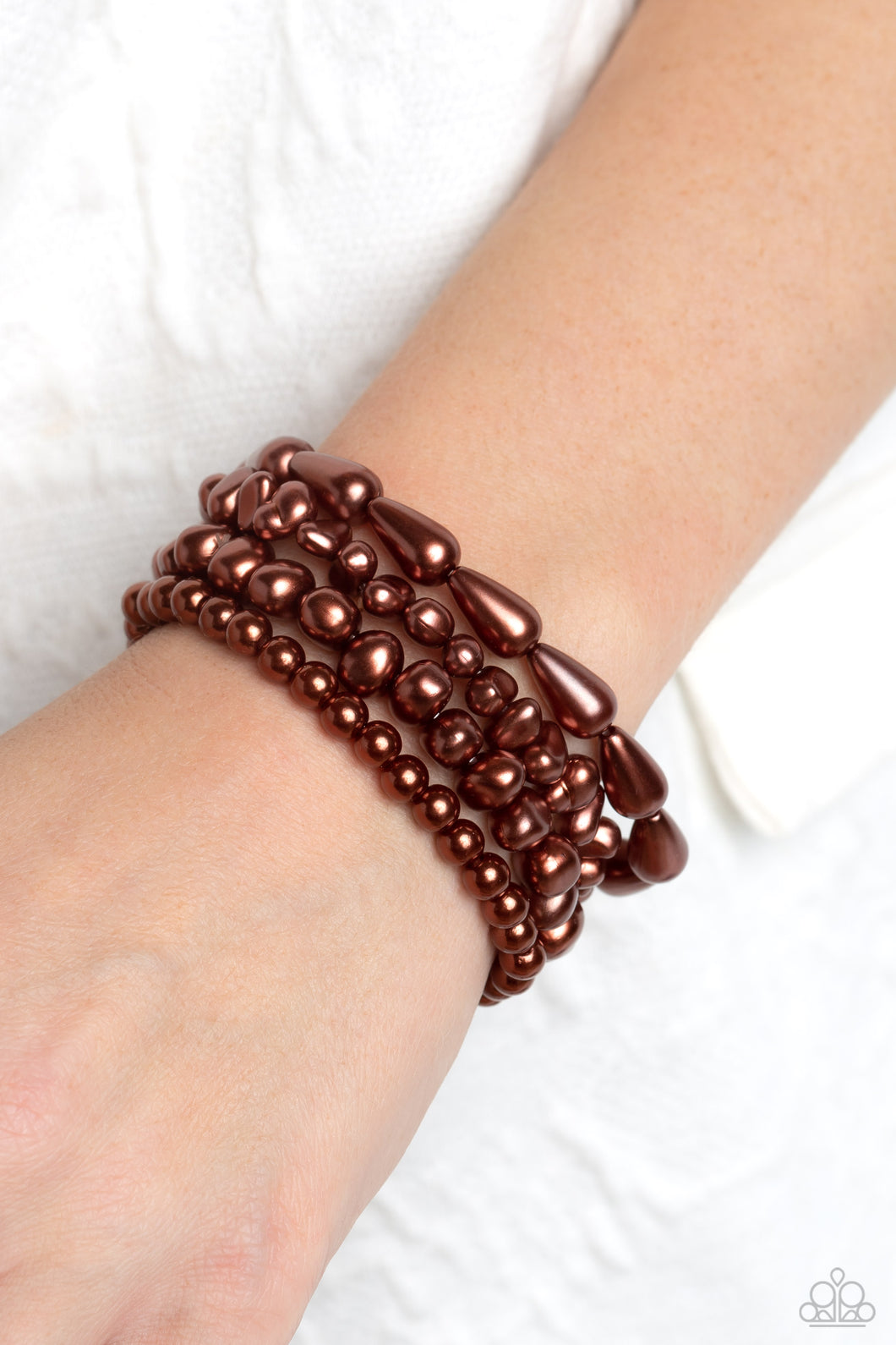 Paparazzi ~ Gossip PEARL ~ Brown Pearl Bracelet