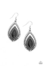 Load image into Gallery viewer, Paparazzi ~ Twisted Trailblazer ~ Black Earrings