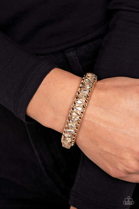 Paparazzi ~ Crafted Coals ~ Gold Bangle Bracelet