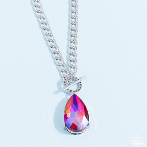 Paparazzi ~ Edgy Exaggeration ~ Pink Necklace Set