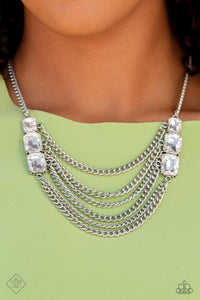 Paparazzi ~ Come CHAIN or Shine ~ White Necklace Set (Fashion Fix Exclusive)