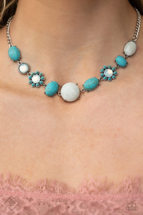 Paparazzi ~ Cowboy Catwalk ~ Blue Turquoise Necklace and Bracelet Set (Fashion Fix Exclusive)