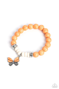 Paparazzi ~ Bold Butterfly ~ Orange Bracelet