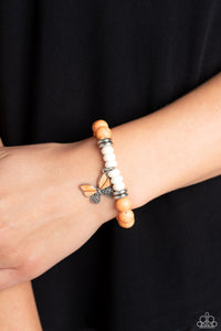 Paparazzi ~ Bold Butterfly ~ Orange Bracelet