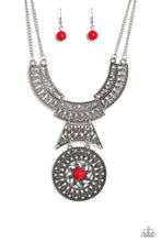 Load image into Gallery viewer, Paparazzi ~ Fetching Filigree ~ Red Necklace Set