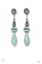 Load image into Gallery viewer, Paparazzi ~ Desert Fever ~ Blue Post Earrings (Fashion Fix Exclusive)