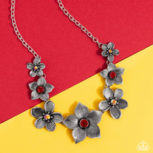 Load image into Gallery viewer, Paparazzi ~ Free FLORAL ~ Red Necklace Set