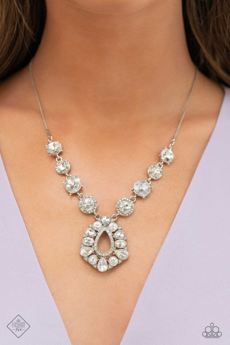 Paparazzi ~ RAREST in the Land ~ White Necklace Set (Fashion Fix Exclusive)