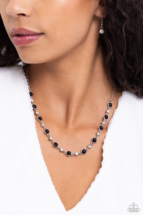 Paparazzi ~ Pronged Passion ~ Black Necklace Set