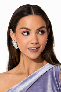 Paparazzi ~ Fancy Fireworks ~ White Pearl and Rhinestone Earrings (Life of the Party Exclusive)
