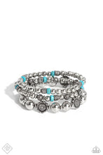 Load image into Gallery viewer, Paparazzi ~ Garden Party Passion ~ Blue Turquoise Bracelet (Fashion Fix Exclusive)