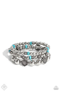 Paparazzi ~ Garden Party Passion ~ Blue Turquoise Bracelet (Fashion Fix Exclusive)