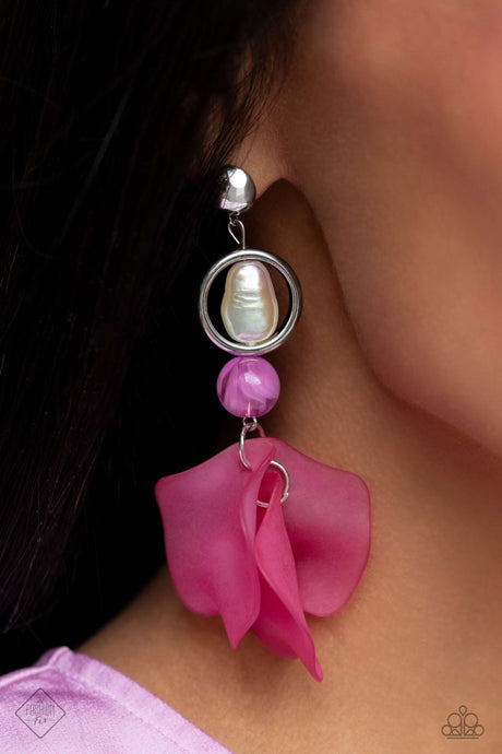 Paparazzi ~ Lush Limit ~ Pink Post Earrings (Fashion Fix Exclusive)