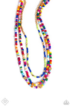 Load image into Gallery viewer, Paparazzi ~ Multicolored Mashup ~ Gold Necklace and Bracelet Set (Fashion Fix Exclusive)