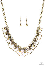 Load image into Gallery viewer, Paparazzi - GEO Down In History - Brass Necklace - Klassy Jewelz Boutique