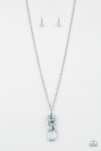 Paparazzi - Crystal Cascade - Blue Necklace - Klassy Jewelz Boutique
