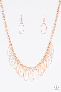 Paparazzi - Fringe Finale - Rose Gold - Necklace - Klassy Jewelz Boutique