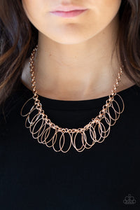 Paparazzi - Fringe Finale - Rose Gold - Necklace - Klassy Jewelz Boutique